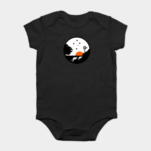 Australian Sunset Baby Bodysuit by Timeless Chaos